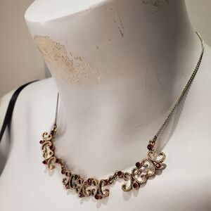 Dark Ruby Rinestone Necklace